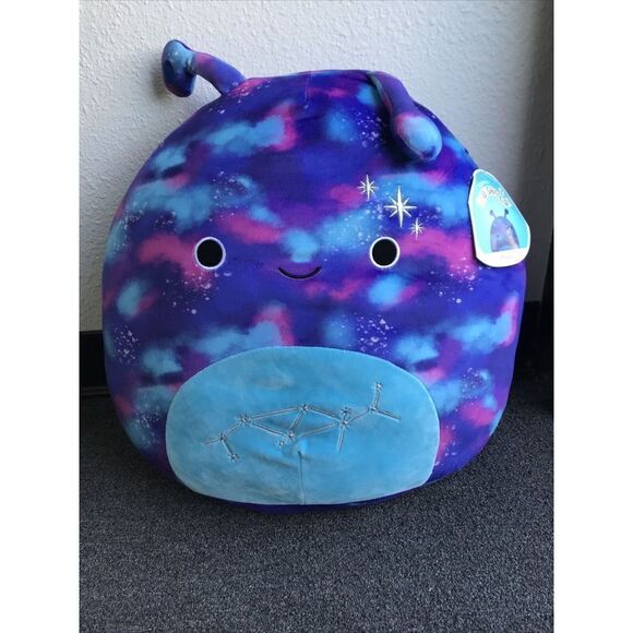 NEW Squishmallows Kellytoy 18" Piaxa The Alien Plush Toy Purple Blue Pink Silver - Picture 1 of 9